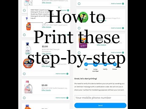 How to Print online coupons step by step from P&G!!