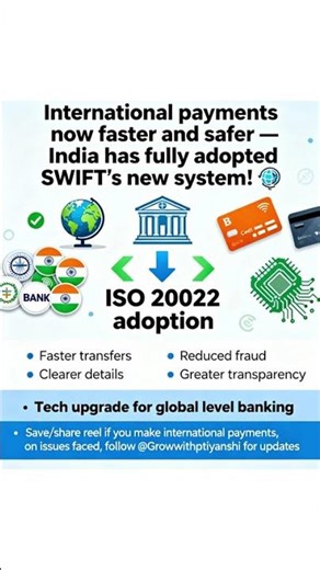 Swift ISO20022 new system adopted in india 💪💰