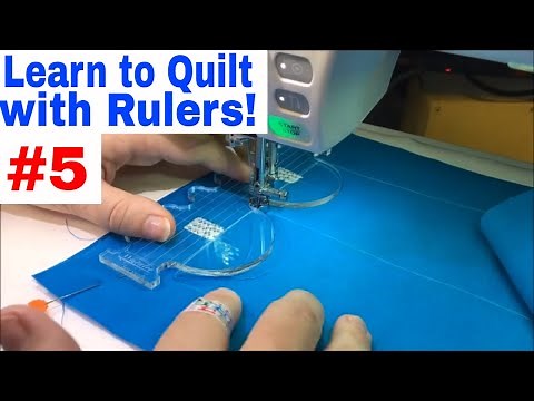 Learn to quilt with Rulers Tutorial Part 5 - Quilting Clamshells from Westalee by Sew Steady