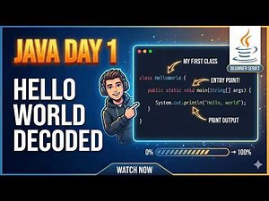 Java Tutorial for Beginners | Episode 1: Classes, Objects, Methods & HelloWorld Explained Simply