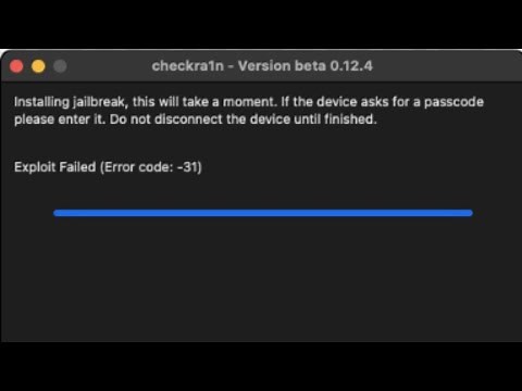 How To Resolve Checkra1n Exploit Failed Error Code 31?