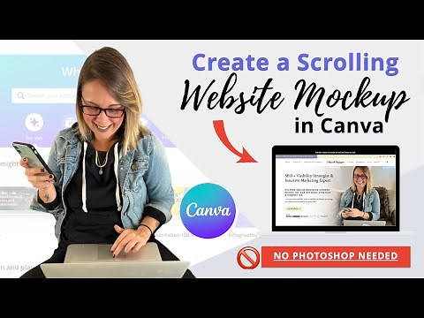 How to Create a Scrolling Website Mockup Using Canva | Make a Video Website Mockup for Any Device!