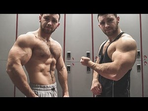 GIANT PUMPED ARMS TRAINING AND FLEXING SHOW FROM YOUNG AMAZING BODYBUILDER SERGEY