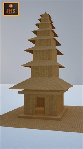 3D Cardboard temple Craft | Easy DIY Mini House Making Step-by-Step