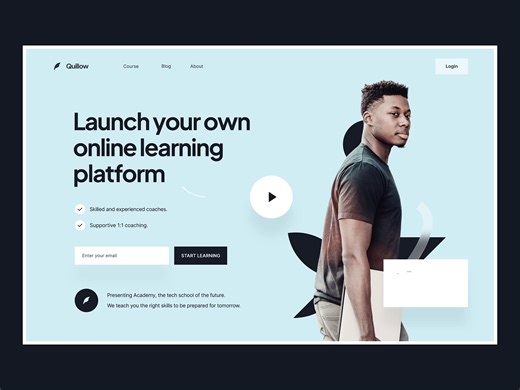 Animation Landing Page: Quillow
