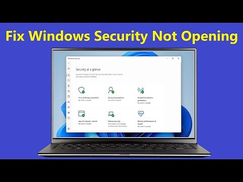Fix Windows Security Not Opening On Windows 10 and windows 11