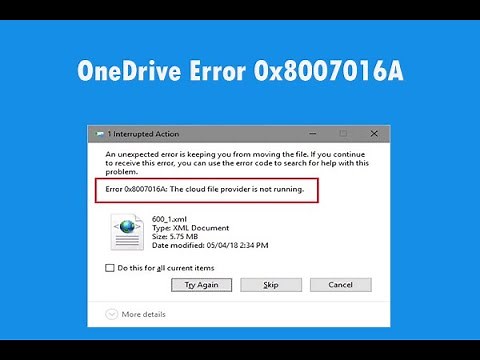 Onedrive Error 0x8007016A