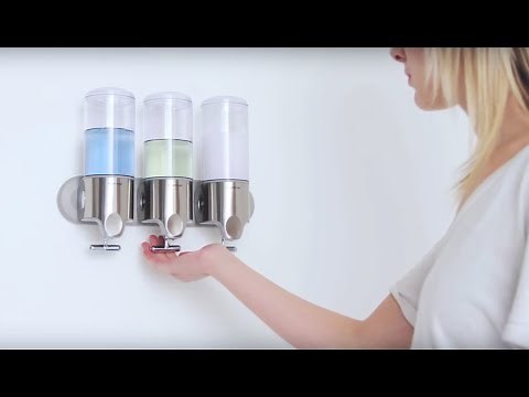 simplehuman triple wall mount soap pump