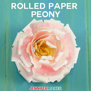 Rolled Paper Peony Flower Tutorial - Free Template!