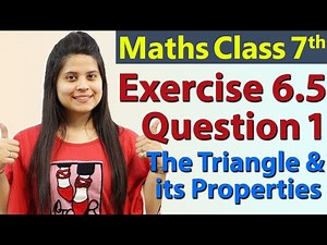 Q 1, Ex 6.5 - The Triangle and its Properties - Chapter 6 - Maths Class 7th - NCERT,