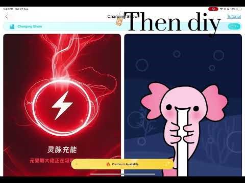 Tutorial on how to get charging show in iscreen!