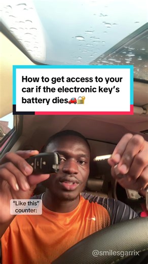 Here’s how to get access to your car if the electronic key’s battery dies. I hope that I didn’t confuse anybody?👀 #carknowledge #lifehackvideo #creatorsearchinsights