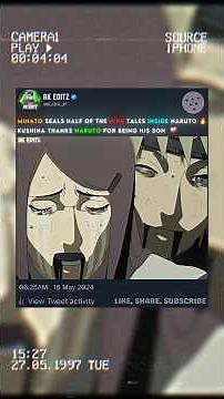 MINATO SEALS KURAMA IN NARUTO 🔥🥶