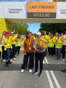With that last step, Heidi closed the 2025 Copenhagen Marathon! It takes persistence to start. And even more to finish — no matter the time. More than 18,000 crossed the finish line and that is commitment! | Copenhagen Marathon