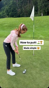 How to Putt ⛳️🤩🏆 let’s simplify it 🎉 ⭐️ The Set-up: 1️⃣ Ball position left of centre 2️⃣ Arm tucked in 3️⃣ Stance shoulder width 4️⃣ Eyes over the ball ⭐️ The Technique: 1️⃣ Rock your shoulders like a pendulum 2️⃣ Match the same length swing length swing back & forward 3️⃣ Don’t flick your wrists 4️⃣ Have your club face square- pointing towards the hole at impact 🚨 My secret tip 🚨 Have you ever tried lining the ball up on the green?? This is something I do on every single putt and it gives 