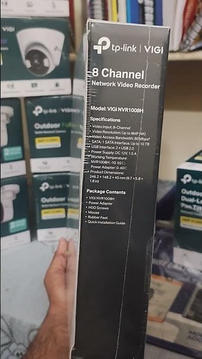 8CH NVR TP-LINK VIGI 4K Quality Regulation And 8MP SUPPORT Network Video Recorder