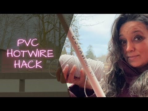 Temporary Electric Fence using PVC pipe to protect new trees from horses next door.