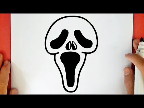 HOW TO DRAW GHOSTFACE SCREAM