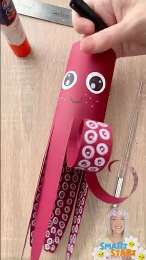 Construction Paper Octopus 🐙 | Easy Ocean Animal Craft for Kids