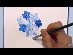 はじめてのトールペイントNo.79花言葉は「真実の愛」勿忘草の描き方➖Forget-me-not, How to draw & paint, Acrylic painting