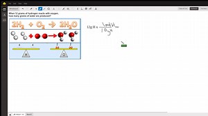 Molar mass conversions: grams H to grams H2O
