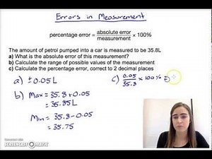Errors in Measurement