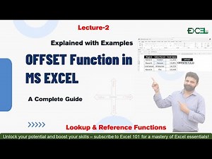 Excel OFFSET Advanced Tutorial | Rows & Columns Explained with Examples| Lecture-2 | Rizwan Razaq