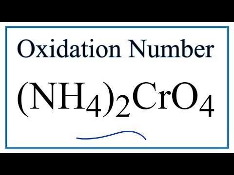 How to find the Oxidation Number for Cr in (NH4)2CrO4 (Ammonium chromate)