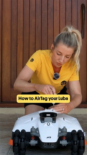 Robomate on Instagram: "Think stealing a robot mower is a smart move? Think again 🤔 It’s basically a giant paperweight because the mower is bound to the owner’s device! For extra peace of mind, here’s how to add an AirTag to your Mammotion Luba 2X. We'll save it to our "how-to" highlights 🔧 #luba #mammotiontech #airtag"