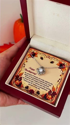 When Words Aren’t Enough 💖 Heartfelt Thanksgiving Necklace Gift for Her