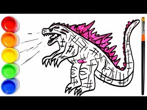 How to Draw Godzilla's Full Body | Godzilla x Kong The New Empire Coloring Page