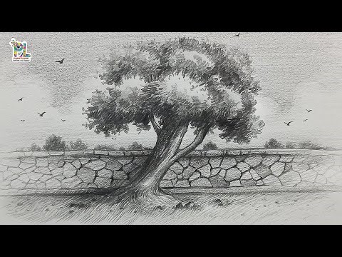 How to draw a tree with pencil step by step | Drawing | Easy Pencil Tutorial