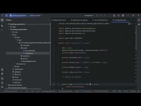 Java Project - Banking Application | CRUD Operations in Java + Spring Boot + MySQL | part 1