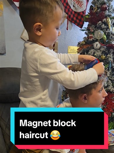 Movie night turned into a full-service brother salon 💇‍♂️🍿 Brushing hair, “cutting” hair… except the scissors were magnet blocks 😂 Kids really will use anything when creativity hits. #ASMR #AccidentalASMR #ComedyASMR #FunnyKids #SiblingMoments