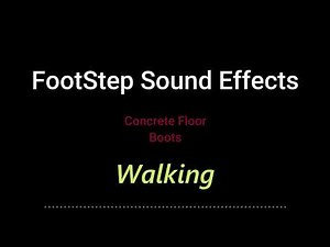 Footstep Sound Effects (Boots On) | Concrete Floor | Walking and Running Steps | Sound Garage