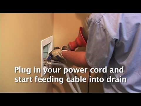 Unclogging washer drain