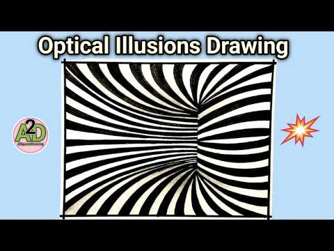 Optical Illusions Drawing | 3d Illusion Optical Drawing | Easy Optical Drawing ideas