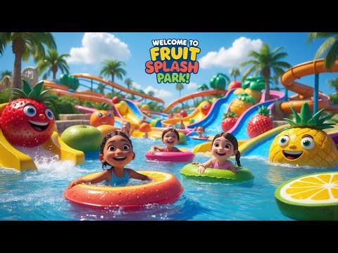 Welcome to The Fruit Splash Park! | Fun 3D Animation for Kids | Colorful Fruit Water Adventure 🌈