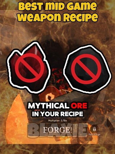 Best Mid Game Weapon Recipe in The Forge Roblox #blaxieroblox #roblox