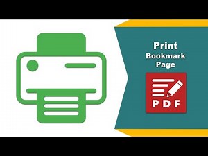 How to Print a Bookmark Page in a PDF Document in PDF-XChange Editor