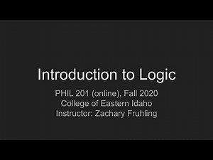 Introduction to Logic: Welcome Video