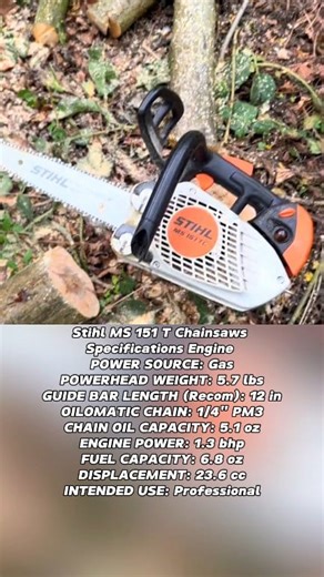 5.1K views · 29 reactions | Stihl MS 151 T Chainsaws Specifications...