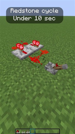 Fastest Redstone Clock Tutorial in Under 10 Seconds! #minecraft
