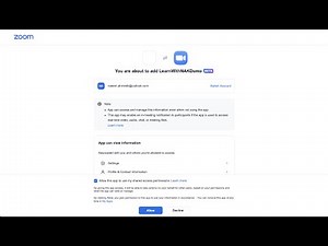 Zoom Integration OAuth App Part 1