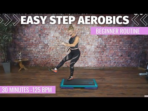EASY BASIC STEP AEROBICS 30 minute step | Beginners | 125 BPM STEP CLASS