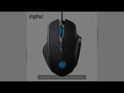 Inphic Wired Gaming Mouse Macro Programming Definition to Adjust DPI Silent Office Mouse