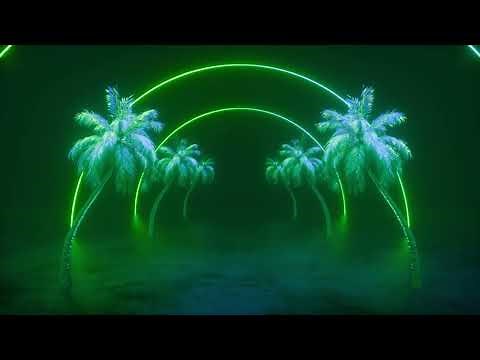 [4K] Neon Palm Tree Loop - Clean Visuals