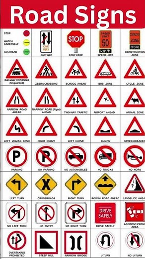 Quick Guide to Road Signs for Beginners #TrafficRules