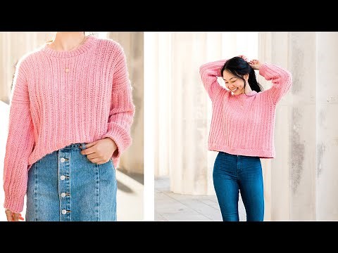 Crochet Ribbed Sweater DIY Tutorial