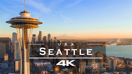 Discover Seattle’s Skyline in 4K – A Drone Journey Over Washington